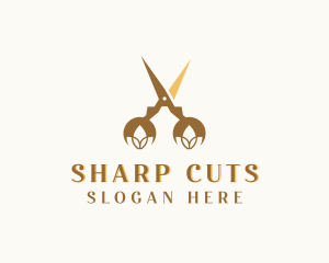 Flower Scissor Gardening logo design