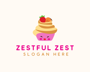 Happy Fruit Cupcake  logo