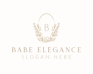 Elegant Wedding Planner Wreath logo design