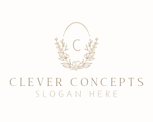 Elegant Wedding Planner Wreath logo