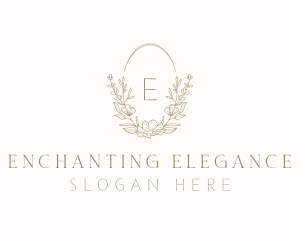 Elegant Wedding Planner Wreath logo design