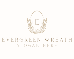 Elegant Wedding Planner Wreath logo design