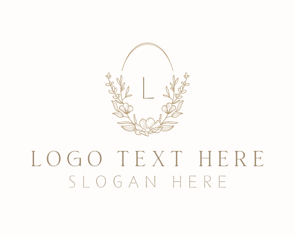 Elegant Wedding Planner Wreath logo