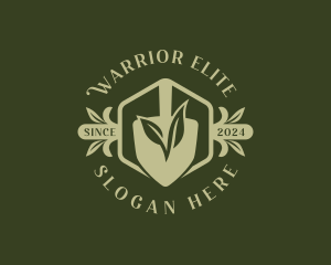 Shovel Nature Leaves Logo