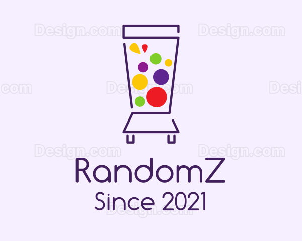 Colorful Juice Blender Logo