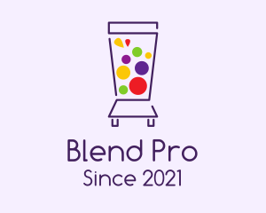 Colorful Juice Blender logo design