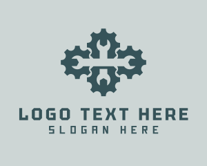 Wrench Tool Cogwheel logo