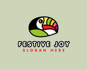 Multicolor Festive Toucan  logo design