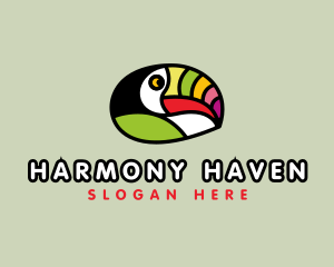 Multicolor Festive Toucan  logo