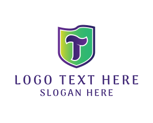 Shield Marketing Letter T logo