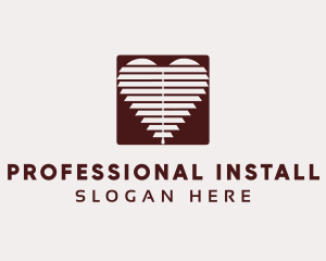 Heart Blinds Installation logo design