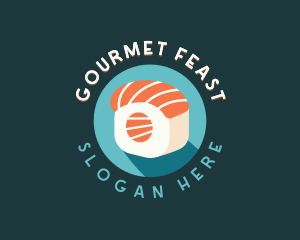 Salmon Sushi Gourmet logo design