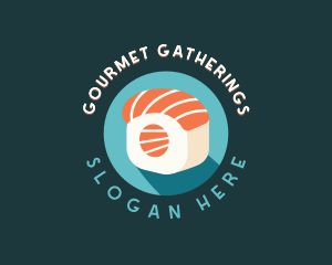 Salmon Sushi Gourmet logo design