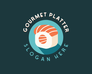 Salmon Sushi Gourmet logo design