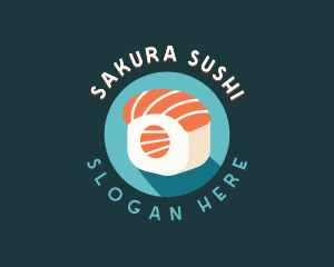 Salmon Sushi Gourmet logo design