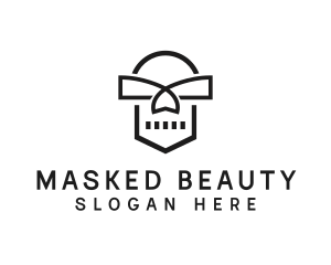 Geometric Skull Mask logo