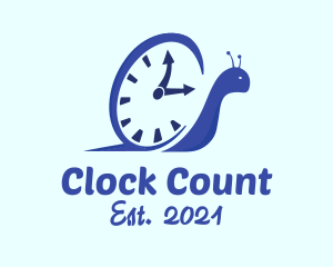 Blue Snail Clock logo