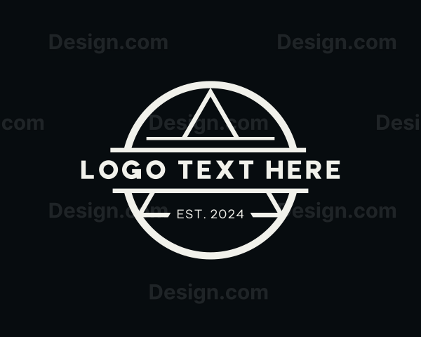 Minimalist Circle Triangle Shape Logo