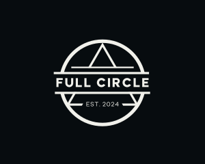 Minimalist Circle Triangle Shape logo design