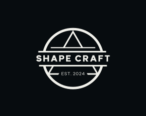 Minimalist Circle Triangle Shape logo design