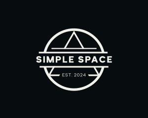 Minimalist Circle Triangle Shape logo design