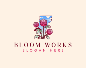 Flower Red Clover Vermont logo design