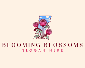 Flower Red Clover Vermont logo design