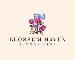 Flower Red Clover Vermont logo design