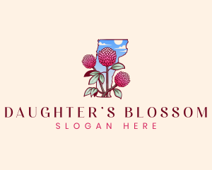 Flower Red Clover Vermont logo design