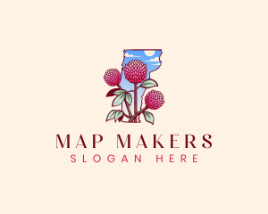 Flower Red Clover Vermont logo design