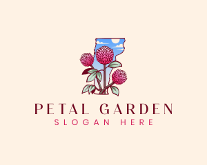 Flower Red Clover Vermont logo design