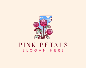 Flower Red Clover Vermont logo design