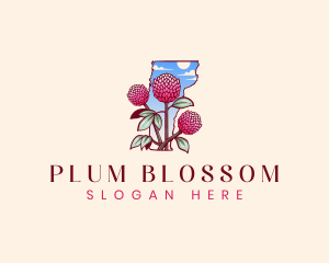 Flower Red Clover Vermont logo design