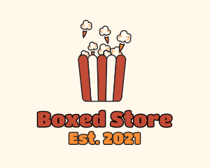 Cinema Popcorn Snack logo design