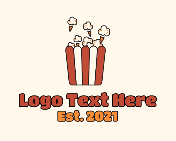 Popcorn logo example 1