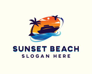 Sunset Travel Vacation logo design