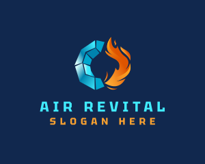 Ice Flame Air Conditioning logo design