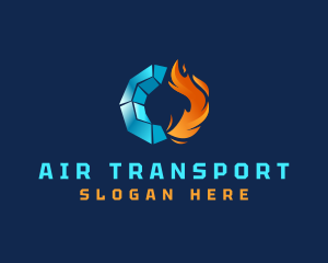 Ice Flame Air Conditioning logo design