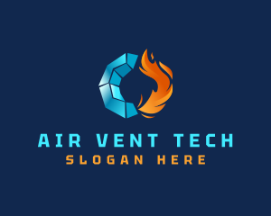 Ice Flame Air Conditioning logo design