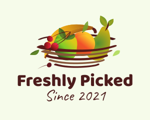 Colorful Fruit Basket logo design