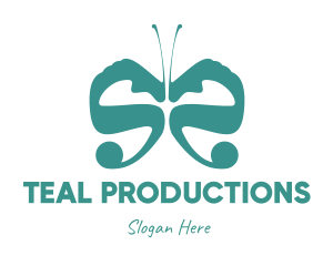 Teal Butterfly Wings logo