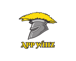 Spartan Yellow Helmet logo design