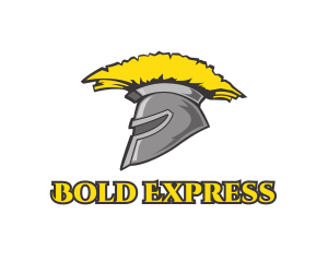 Spartan Yellow Helmet logo design