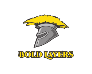 Spartan Yellow Helmet logo design