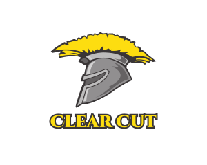 Spartan Yellow Helmet logo design