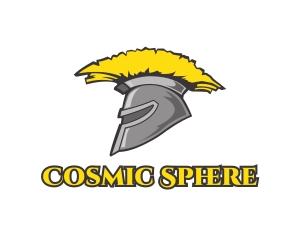 Spartan Yellow Helmet logo design