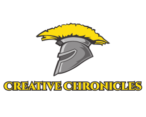 Spartan Yellow Helmet logo design