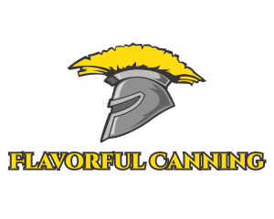 Spartan Yellow Helmet logo design