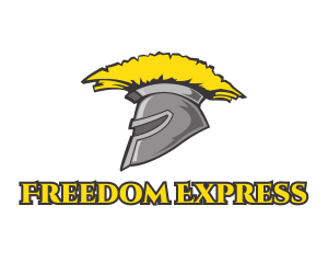 Spartan Yellow Helmet logo design