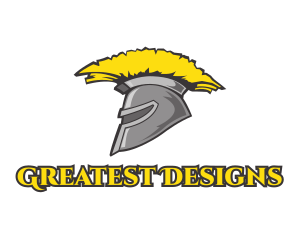 Spartan Yellow Helmet logo design